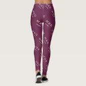 Benutzerdefiniertes Monogramm-Datums-Muster Stilvo Leggings (Rückseite)