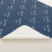 Benutzerdefiniertes Monogramm-Datums-Muster Stylis Sherpadecke (3/4)