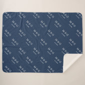 Benutzerdefiniertes Monogramm-Datums-Muster Stylis Sherpadecke (Vorderseite (Horizontal))