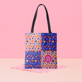 Benutzerdefiniertes Monogramm Decora Kawaii Herzen Tasche