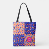 Benutzerdefiniertes Monogramm Decora Kawaii Herzen Tasche (Rückseite)