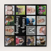 Benutzerdefiniertes Monogramm der 13-Fotolackenfam Puzzle (Horizontal)