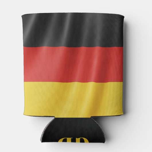 Benutzerdefiniertes Monogramm der deutschen Flagge Dosenkühler (Rückseite)