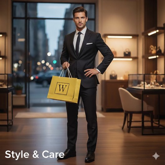 Benutzerdefiniertes Monogramm-Design Große Geschen Geschenktüte