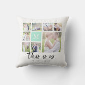 Benutzerdefiniertes Monogramm Dies ist die US-Foto Kissen (Rückseite)