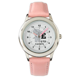 Benutzerdefiniertes Monogramm E ist für niedlichen Armbanduhr