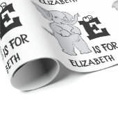 Benutzerdefiniertes Monogramm E ist für niedlichen Geschenkpapier (Rolleneckpunkt)