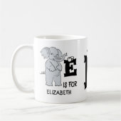 Benutzerdefiniertes Monogramm E ist für niedlichen Kaffeetasse (Links)