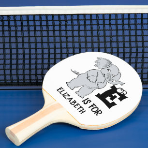 Benutzerdefiniertes Monogramm E ist für niedlichen Tischtennis Schläger