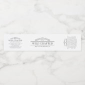 Benutzerdefiniertes Monogramm Einfaches elegantes Wasserflaschenetikett (Einzelnes Label)