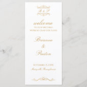 Benutzerdefiniertes Monogramm Elegant Modern Golde Programm (Vorderseite)