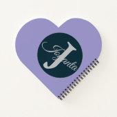Benutzerdefiniertes Monogramm Elegante Liebe Notizblock (Rückseite)