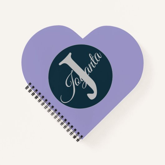 Benutzerdefiniertes Monogramm Elegante Liebe Notizblock (Vorderseite)