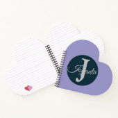 Benutzerdefiniertes Monogramm Elegante Liebe Notizblock (Innenseite)