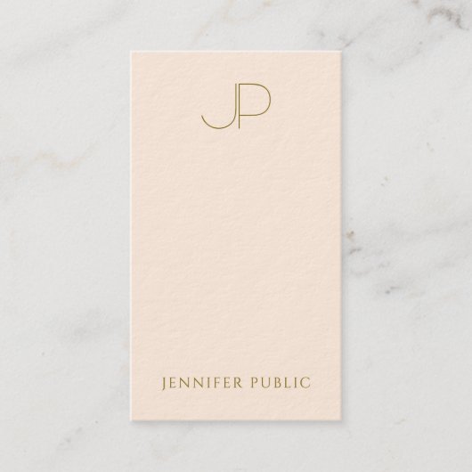 Benutzerdefiniertes Monogramm Elegantes Template L Visitenkarte (Vorderseite)
