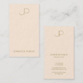 Benutzerdefiniertes Monogramm Elegantes Template L Visitenkarte (Vorne/Hinten)