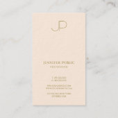 Benutzerdefiniertes Monogramm Elegantes Template L Visitenkarte (Rückseite)