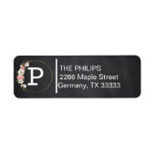 Benutzerdefiniertes Monogramm-Etikett für die schw (Vorne)