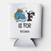 Benutzerdefiniertes Monogramm F ist für die Abbild Dosenkühler (Vorderseite)