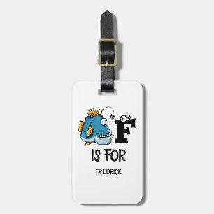 Benutzerdefiniertes Monogramm F ist für die Abbild Gepäckanhänger