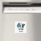 Benutzerdefiniertes Monogramm F ist für die Abbild Magnet (In Situ (Geschirrspüler))