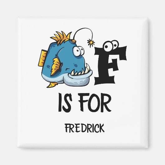 Benutzerdefiniertes Monogramm F ist für die Abbild Magnet (Vorne)