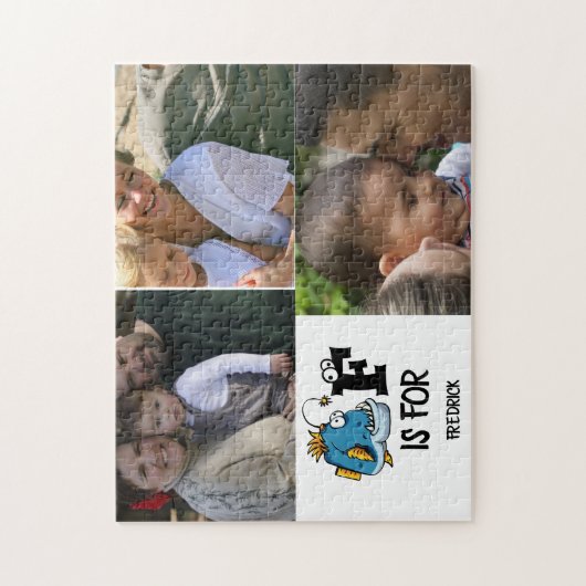 Benutzerdefiniertes Monogramm F ist für die Abbild Puzzle (Vertikal)