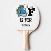 Benutzerdefiniertes Monogramm F ist für die Abbild Tischtennis Schläger (Vorderseite)