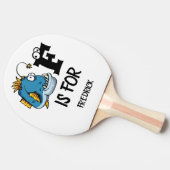 Benutzerdefiniertes Monogramm F ist für die Abbild Tischtennis Schläger (Seitenansicht)