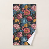 Benutzerdefiniertes Monogramm Farbiges Blume-Muste Badhandtuch Set (Handtuch)