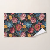Benutzerdefiniertes Monogramm Farbiges Blume-Muste Badhandtuch Set (Handtuch)