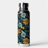 Benutzerdefiniertes Monogramm Farbiges Blume-Muste Trinkflasche (Links)