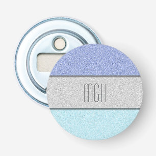 Benutzerdefiniertes Monogramm Faux Glitter Bling Flaschenöffner