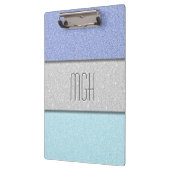 Benutzerdefiniertes Monogramm Faux Glitter Bling Klemmbrett (Links)