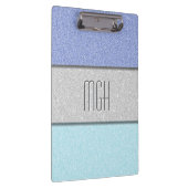 Benutzerdefiniertes Monogramm Faux Glitter Bling Klemmbrett (Rechts)