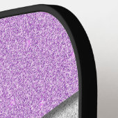 Benutzerdefiniertes Monogramm Faux Glitter Bling Pickleball Schläger (Linke Seite)