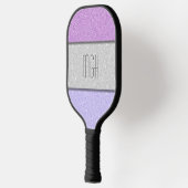 Benutzerdefiniertes Monogramm Faux Glitter Bling Pickleball Schläger (Links)