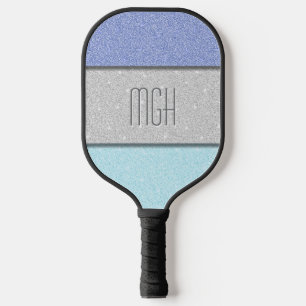 Benutzerdefiniertes Monogramm Faux Glitter Bling Pickleball Schläger
