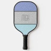 Benutzerdefiniertes Monogramm Faux Glitter Bling Pickleball Schläger (Rückseite)