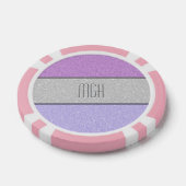 Benutzerdefiniertes Monogramm Faux Glitter Bling Pokerchips (Einzeln)