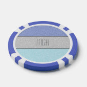 Benutzerdefiniertes Monogramm Faux Glitter Bling Pokerchips (Einzeln)