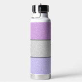 Benutzerdefiniertes Monogramm Faux Glitter Bling Trinkflasche (rechts)