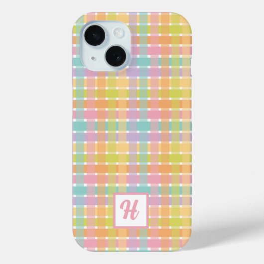 Benutzerdefiniertes Monogramm Feminine Farbenfrohe Case-Mate iPhone Hülle (Rückseite)