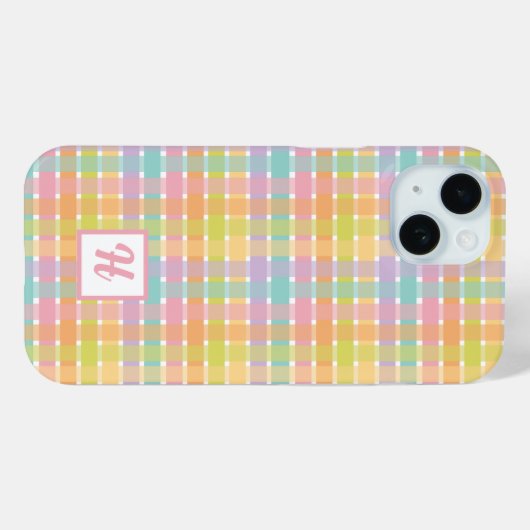 Benutzerdefiniertes Monogramm Feminine Farbenfrohe Case-Mate iPhone Hülle (Rückseite (Horizontal))
