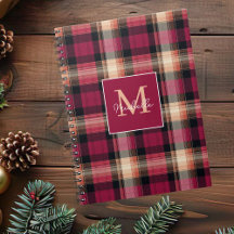 Benutzerdefiniertes Monogramm Festliches Gingham-D