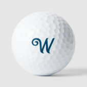 Benutzerdefiniertes Monogramm fett Skript Golfball (Vorderseite)