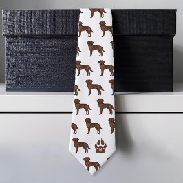 Benutzerdefiniertes Monogramm für das braune Labra Krawatte