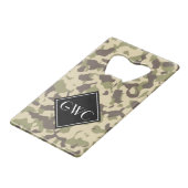 Benutzerdefiniertes Monogramm für die Camouflage Geldbeutel Flaschenöffner (Vorderseite Schrägansicht)
