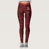 Benutzerdefiniertes Monogramm für Red Chic Camoufl Leggings (Vorderseite)