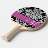 Benutzerdefiniertes Monogramm für Schwarz und Weiß Tischtennis Schläger (Vorderseite)